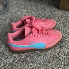 PUMA Pink Blue Brown Lace Up Low Top Athletic...