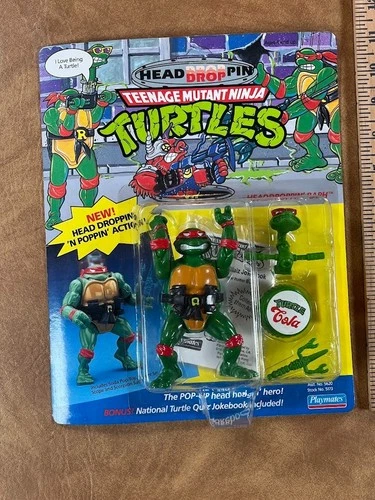 Playmates Teenage Mutant Ninja Turtles Headdroppin’ Raph Vintage Figure 1991
