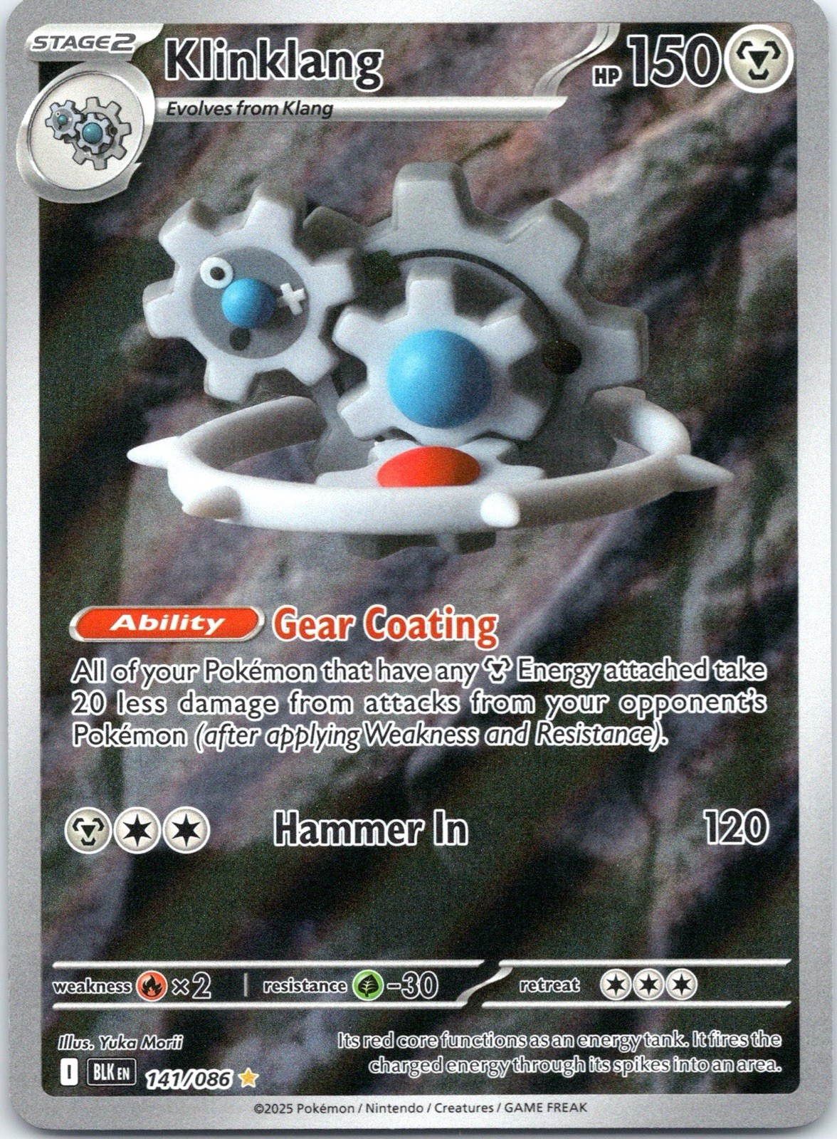 Klinklang 141/086 Black Bolt 2025 IR Pokémon Card TCG