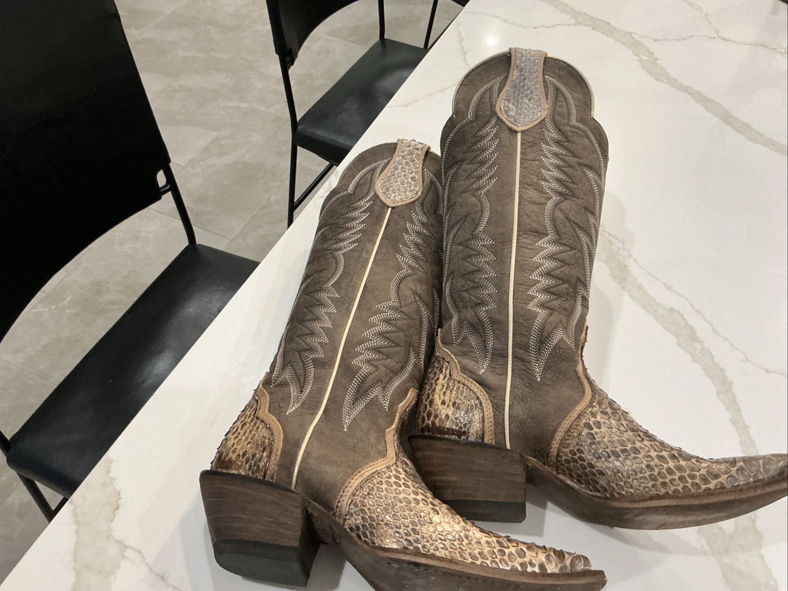 Idyllwind Stunning Exotic Python Tall Western Boo… - image 2