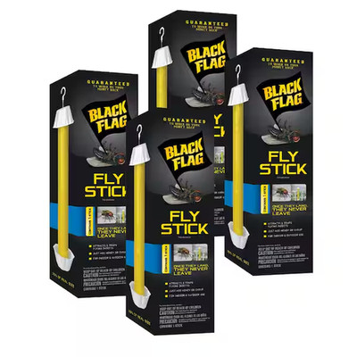 Fly Stick Insect Trap Sticky Hanging Fly Catcher for Indoors and Outdoors 4 Pack