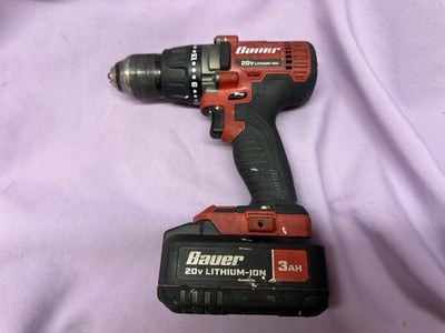 Bauer 20VDC 20V 1/2  Drill/Driver With 3aH Battery! Works Great! Ships Free!