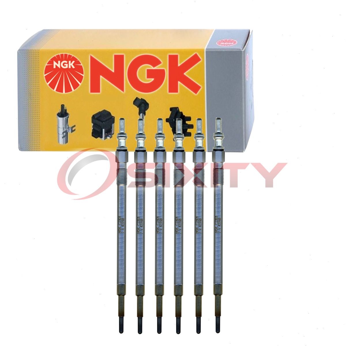 6 pc NGK 9970 CZ303 Glow Diesel Glow Plugs for A 001 159 66 01 Ignition dc