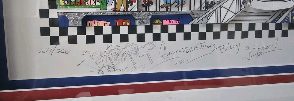 Obra de arte 3D enmarcada de Charles Fazzino, NY YANKEE, serie Subway 2000, inscrita   Foto 3 de 4