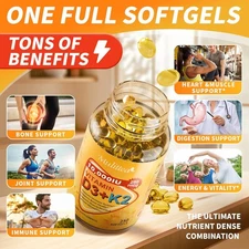 D3 K2 Vitamin 10000 IU w/Virgin Coconut MCT Oil Bone, Immune & Heart Health