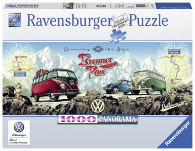 1000 Teile Ravensburger Puzzle Panorama VW Volkswagen VW Bulli Brenner 15102