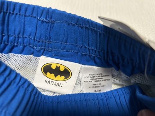 Baúles de baño Batman bebé niño talla 0-3 M nuevos con etiquetas - Imagen 3 de 3