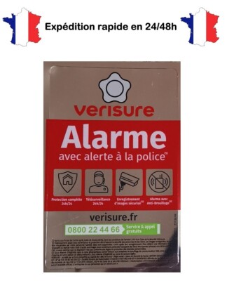 Autocollant Alarme Verisure 2026 - Dimensions 15x9.5 Cm, Neuf, Pour Fenêtre/Porte, Effet Dissuasif