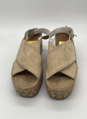 Rag & Bone Tari Espadrille Wedge Platform Slingback Leather Sandal 