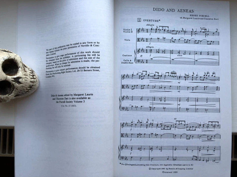 Purcell: Dido & Aeneas - Novello SATB Vocal and Full Score - Image 3 of 4