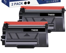 Toner Cartridge for Brother TN-850 TN850 High Yield TN820 TN-820/TN-850 2 Pack