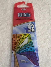 42" DLX Delta Nylon Flying In The Wind Kite w/Line, Winder, & Skytails Fiberglas
