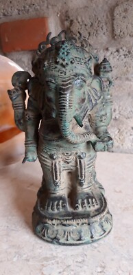 Ganesha aus Bronze Hinduismus Indonesien Statue Feng Shui Garten Dekoration Bali