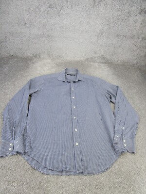 Rag & Bone Dress Shirt Mens 15.5 Blue Cotton Long Sleeve