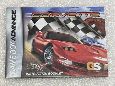Gameboy Advance AGB-001- Global Star Software Corvette -Instruction Booklet ONLY