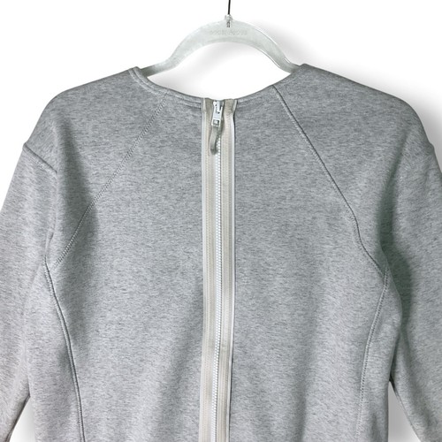 Athleta Cozy Karma Sweatshirt Dress Sz S Fleece Tunic Gray Athleisure Lounge - Picture 8 of 10