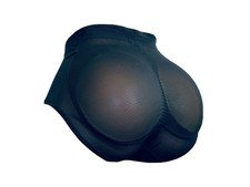 Silicone Buttocks Pads Butt Enhancer Shaper Booty Booster Panties Bubbles 2x BLK