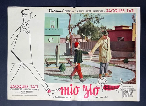 CINEMA fotobusta POSTER MIO ZIO Mon oncle ZOLA SERVANTIE Jacques Tati