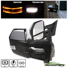 Chrome Power Heated Towing Mirrors For 2003-2007 Ford F250/F350/F450+LED Signal