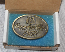 CANADIAN CLUB "Est 1858" Belt Buckle NOS 