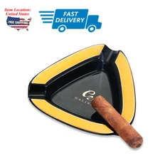 Cigar Ashtray Ceramics Triangle Large Rest Outdoor Cigar Ashtray Cigarette Black