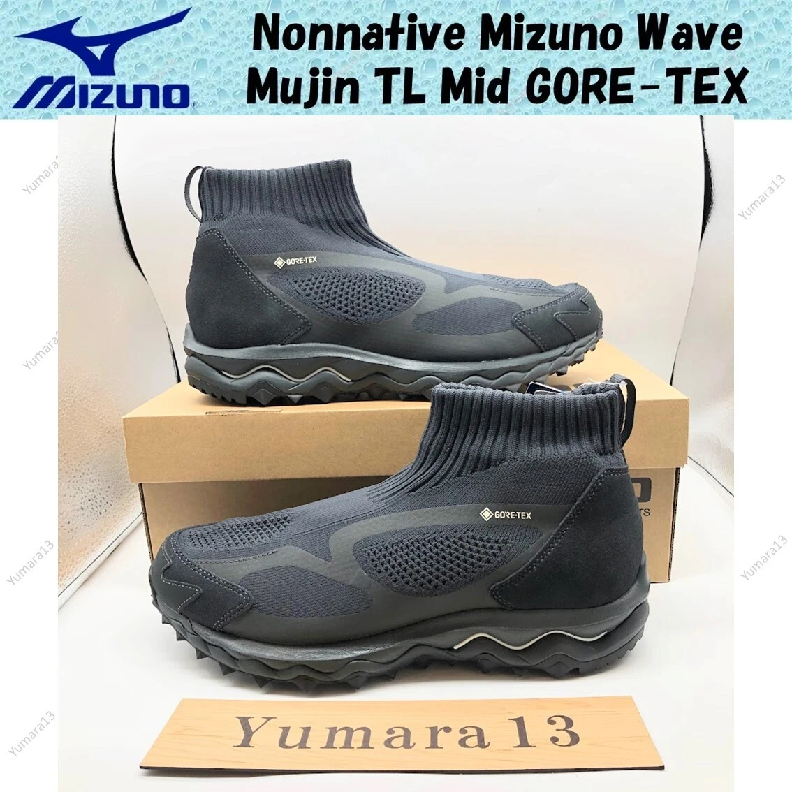 Nonnative Mizuno Wave Mujin TL Mid GORE-TEX Black D1GG215503 Men