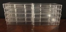 LOT OF 10 CLEAR PLASTIC CASSETTE CASES EMPTY FAST SHIPPING
