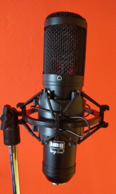 IMG Stageline ECM-140 Kondensator Studio XLR Mikrofon mit Nierencharakteristik und Shock Mount