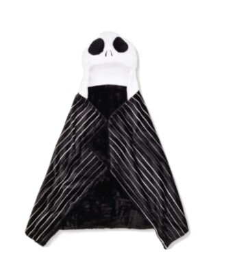 The Nightmare Before Christmas Jack Skellington Hooded Wearable Plush Blanket 