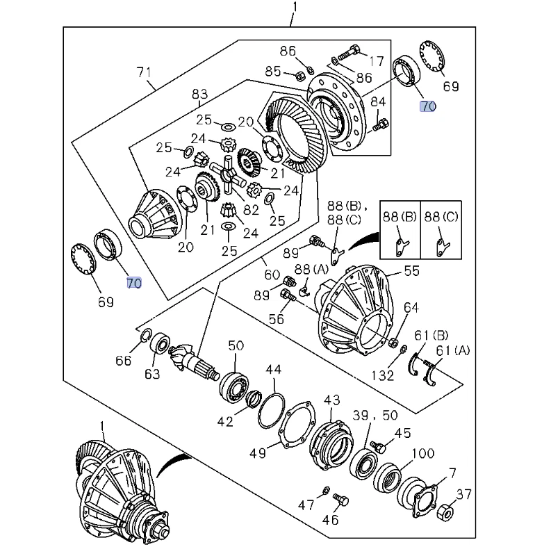 Jaula diferencial de rodamientos KOYO para ISUZU NPR NQR 3984 9000931300 Foto 2 de 3