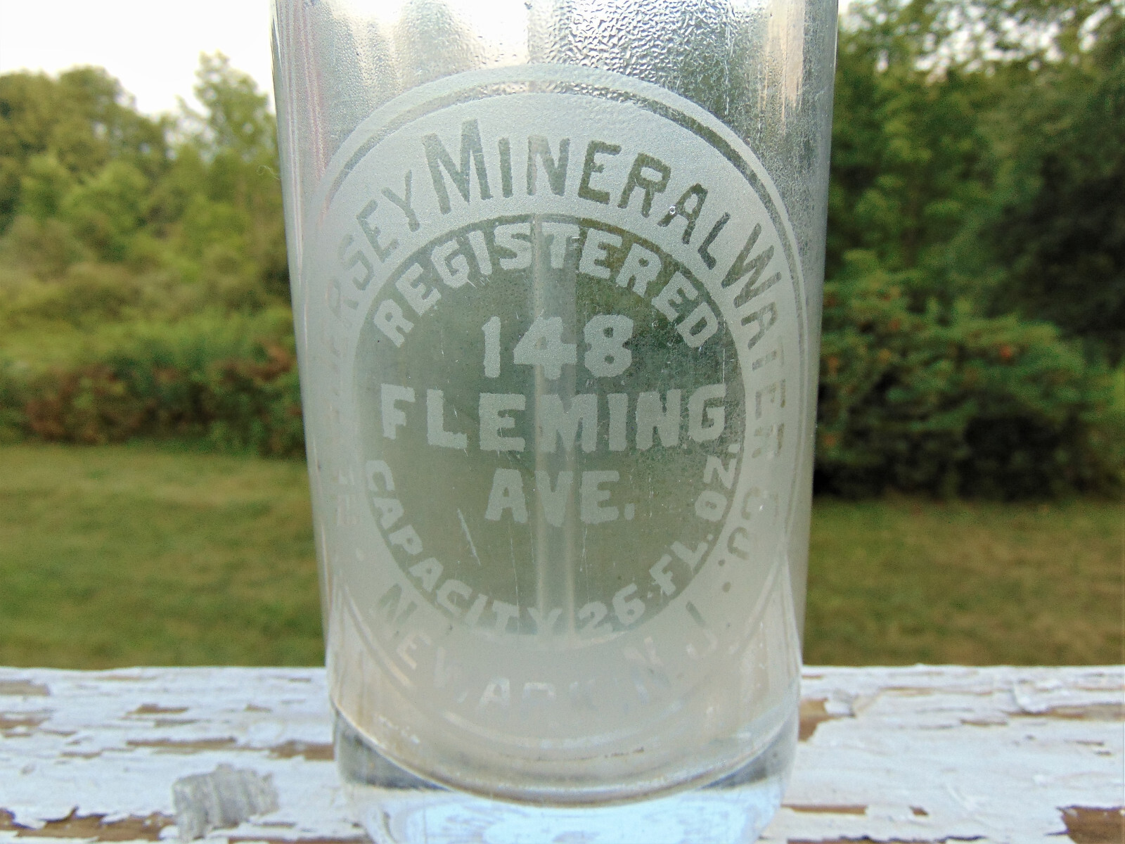 VTG Original New Jersey Mineral Water Co. Seltzer Bottle 148 Fleming Ave Newark