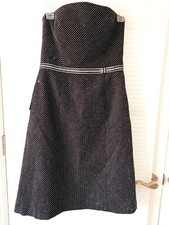 Ann Taylor Strapless Sleeveless Black White Polka Dot Dress Size 2 - MSRP $148