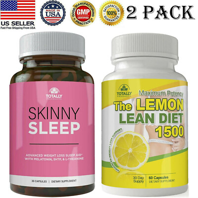 Skinny Sleep Support & Lemon Powder Weight Management Supplement 30 Capsules