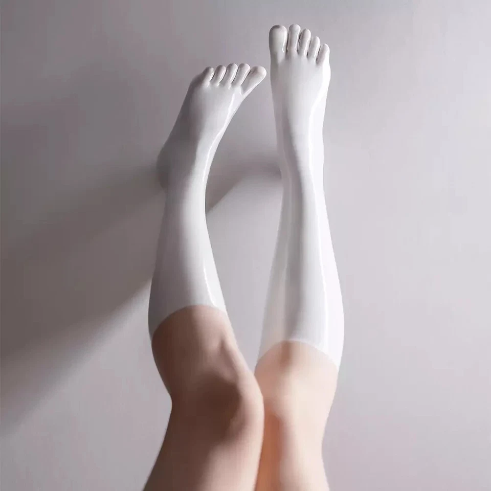 White Latex Rubber Gummi Stocking toes Socks Five-finger socks shank 0.4mm - Image 2 of 2