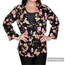 Saltwater Luxe Skye Blazer Jacket New With Tags Size Large Dark Floral