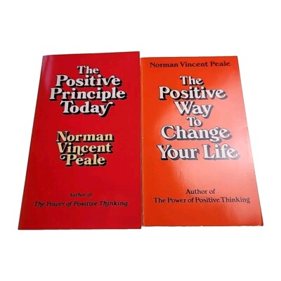 2x Norman Vincent Peale Paperback Book Lot Positive Principle Change Life