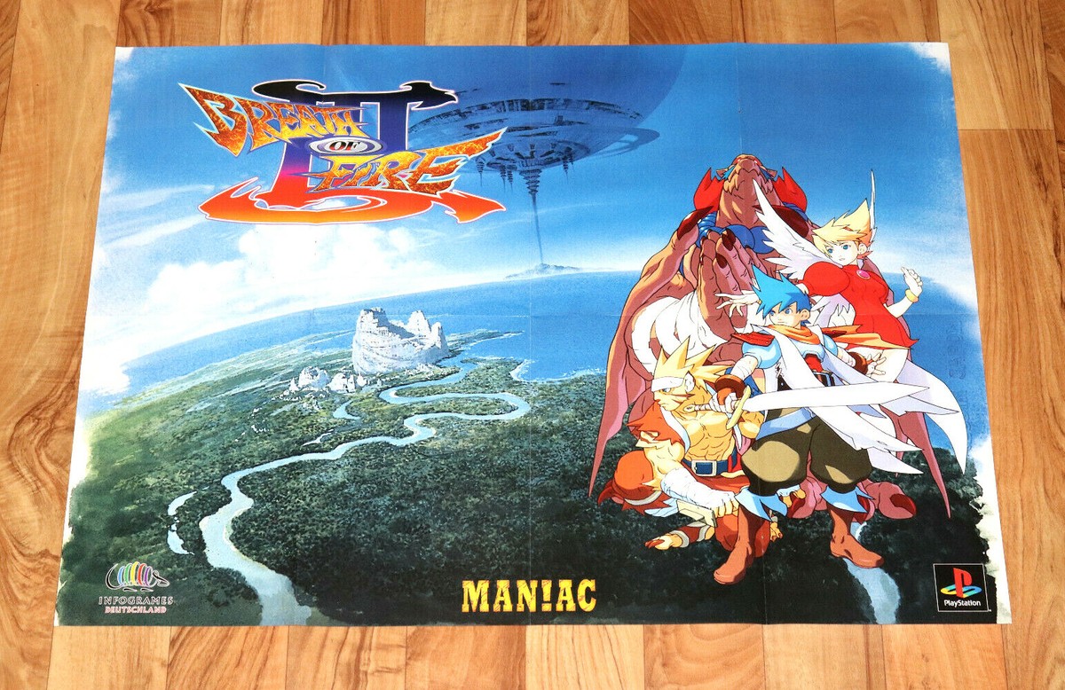 希少ブレス オブ ファイア Ⅴドラゴンクウォーター販促ポスター