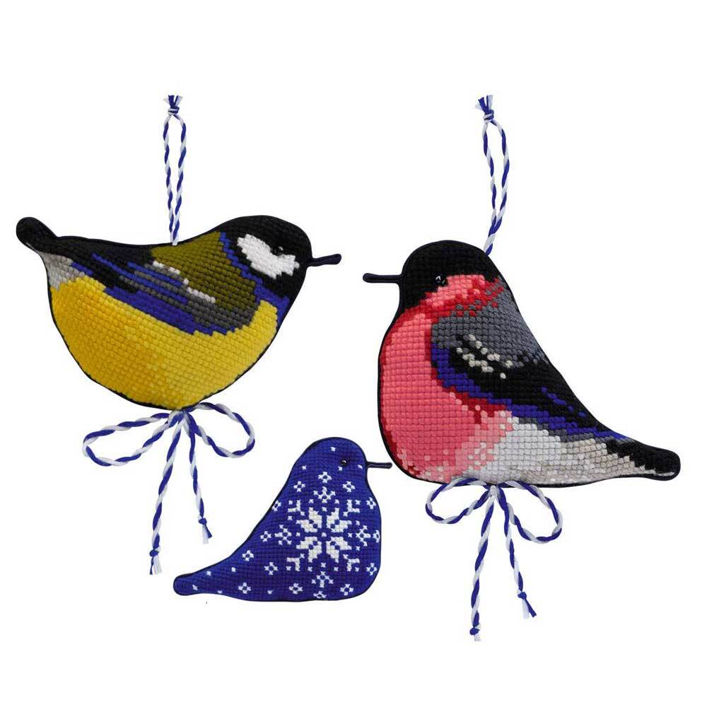 Riolis counted cross stitch Kit Winter Birds, DIY