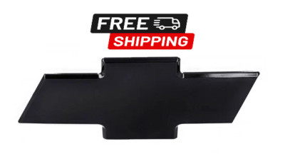 Front Billet Bowtie Grille Emblem Smooth 03-07 Chevy Silverado 1500 CBS - Black