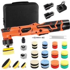 Cordless Polisher Buffer Rotary Dual Action Car Polishing Machine 1-2 Pad Kit
