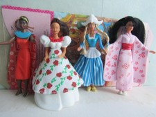 VTG 1995 LOT OF FOUR USA MCDONALDS MATTEL BARBIE DOLLS OF THE WORLD + ONE BOX