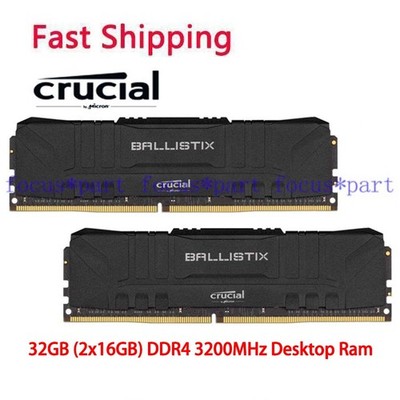 Crucial Ballistix 32G (2x16GB) Desktop Speicher PC4-25600 DDR4-3200 288pin 1.35V