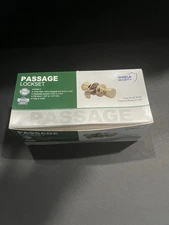 Shield Security Passage Lockset Tulip Knob Style Polish Brass Finish #149065