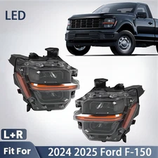 LED Headlights For 2024 2025 Ford F-150 Reflector Left and Right Side Pair