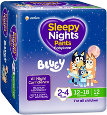 Sleepynights Pants 2-4 Years (12-18Kg) | 36 Pieces (3 X 12 Pack)
