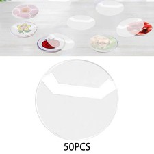 50Pcs Badge Covers PVC for DIY Craft Badge Making Accessories for Buttons