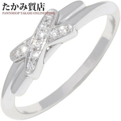 Chaumet Jeux de Liens Diamond Ring 18K White Gold Size 48 US 4.5 082217