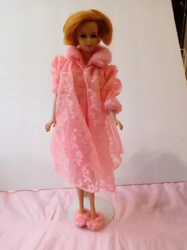 Vintage 1968 Mattel Stacey Doll In Pink Nightgown