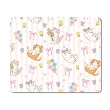 Cute Pink Cat Mouse Pad, Cute Desk Laptop Desktop Mouse Pad for Home Office W...