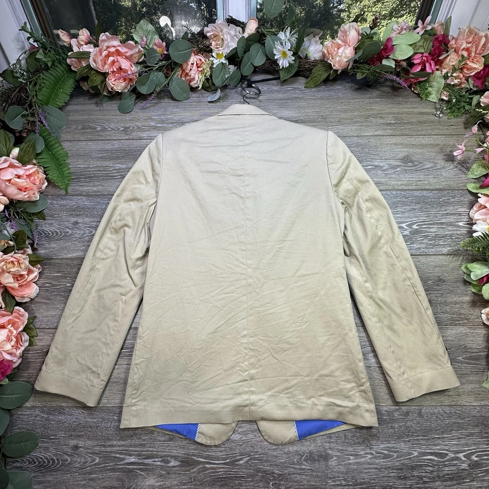 Chaqueta deportiva blazer de un solo pecho IZOD para niños 16 regular caqui beige excelente Foto 3 de 4